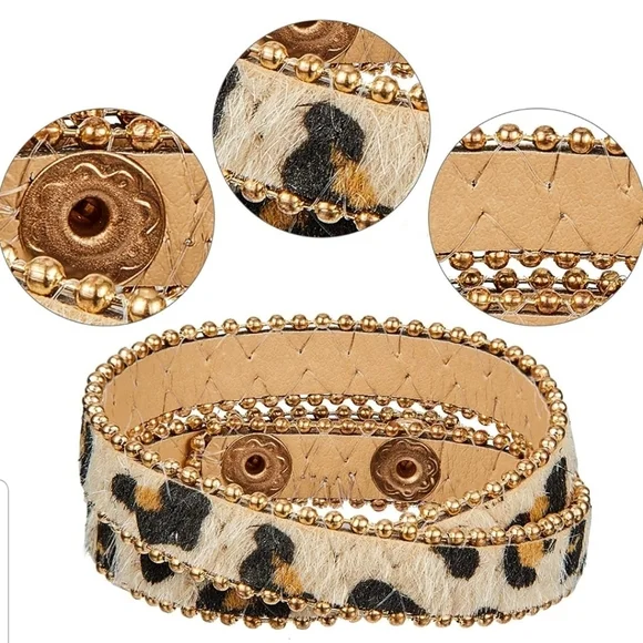 Boho Leopard Print Bracelets - Picture 5 of 11